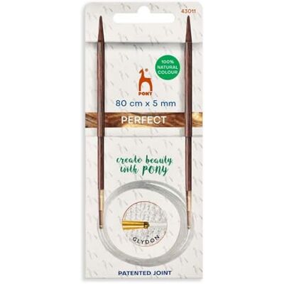 Pony Perfect Agoie Circolari in Legno 80cm US8 - Ago da Maglia Pony Perfect Agoie Circolari in Legno 80cm US8 - Ago da Maglia