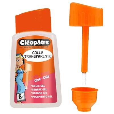 Cléopâtre Colla trasparente forte "adesivo" in 80 g con pennello integrato – ideale per lavori manuali e hobby creativi Rientro delle classi Produzione francese Cléopâtre Colla trasparente forte "adesivo" in 80 g con pennello integrato – ideale per lavori manuali e hobby creativi Rientro delle classi Produzione francese