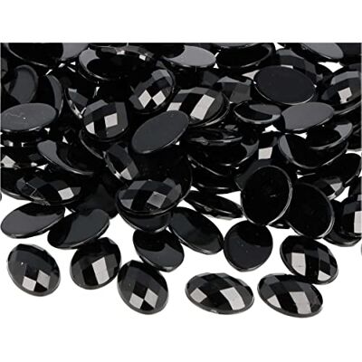 INNSPIRO Gemelli decorativi acrilici ovali nero opaco 13x18 mm. 500 u.Ca. INNSPIRO Gemelli decorativi acrilici ovali nero opaco 13x18 mm. 500 u.Ca.