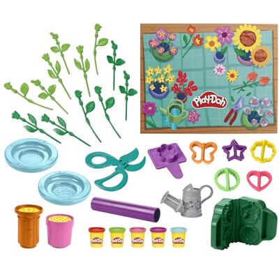 Play-Doh Fleuriste, Coffret de pâte à Modeler avec 27 Accessoires de Jardinage factices, Loisirs créatifs pour Enfants, dès 3 Ans Play-Doh Fleuriste, Coffret de pâte à Modeler avec 27 Accessoires de Jardinage factices, Loisirs créatifs pour Enfants, dès 3 Ans