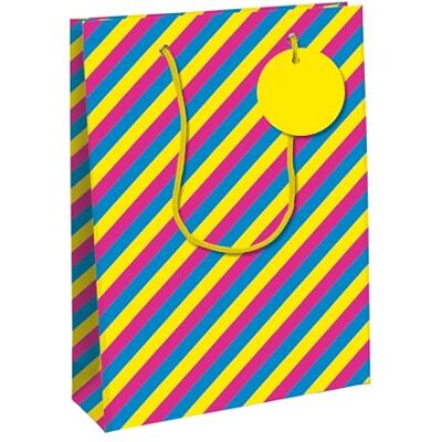 Eurowrap sacchetto regalo per bambini 26,5x14x33cm 210g, righe Eurowrap sacchetto regalo per bambini 26,5x14x33cm 210g, righe
