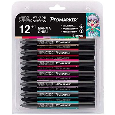 Winsor & Newton Promarker 12+1 Manga Chibi Winsor & Newton Promarker 12+1 Manga Chibi