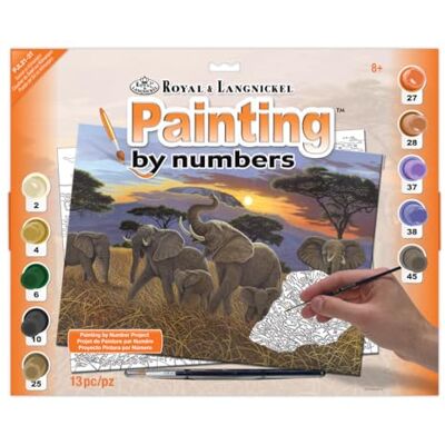 Royal & Langnickel Kit per dipingere con i numeri, motivo"Tramonto sul Kilimangiaro Royal & Langnickel Kit per dipingere con i numeri, motivo"Tramonto sul Kilimangiaro