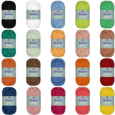 BambooMN JubileeYarn Gomitolo di filato spugnoso in nylon pettinato, 50 g/matassa, confezione assortita, 4 matasse BambooMN JubileeYarn Gomitolo di filato spugnoso in nylon pettinato, 50 g/matassa, confezione assortita, 4 matasse