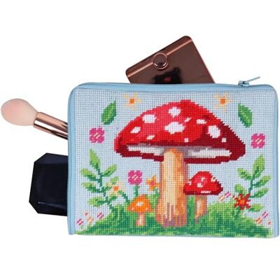Trimits Stitch Your Own Kit per truccarsi con mezza cucitura, tappezzeria, trousse per cosmetici, astuccio prestampato, filo, ago e istruzioni (lingua italiana non garantita), fungo Trimits Stitch Your Own Kit per truccarsi con mezza cucitura, tappezzeria, trousse per cosmetici, astuccio prestampato, filo, ago e istruzioni (lingua italiana non garantita), fungo