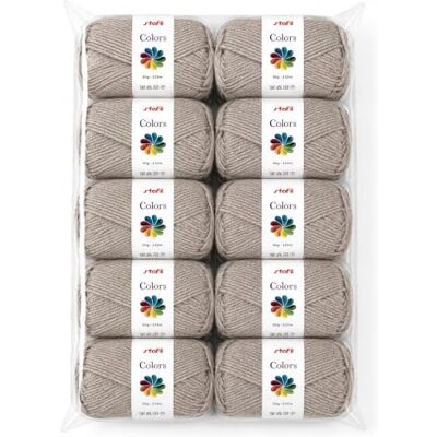 Stafil Colors Set da 10 Gomitoli Colore duna – 10 Gomitoli da 50 g (500 g Totali) – Lana Acrilica per Uncinetto, Maglia, Amigurumi, Crochet e Lavori Creativi Stafil Colors Set da 10 Gomitoli Colore duna – 10 Gomitoli da 50 g (500 g Totali) – Lana Acrilica per Uncinetto, Maglia, Amigurumi, Crochet e Lavori Creativi