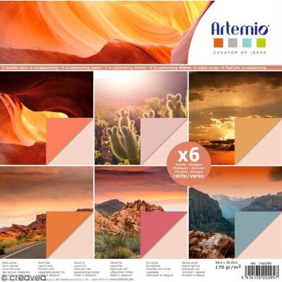 Artemio , carta per scrapbooking, 30,5 x 30,5 cm, 6 fogli Artemio , carta per scrapbooking, 30,5 x 30,5 cm, 6 fogli