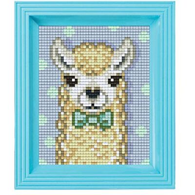 Pracht Creatives Hobby Pixel Scatola regalo a mosaico alpaca, immagine pixel con cornice, sistema a innesto facilissimo, senza stirare e incollare, sassolini in bioplastica Pracht Creatives Hobby Pixel Scatola regalo a mosaico alpaca, immagine pixel con cornice, sistema a innesto facilissimo, senza stirare e incollare, sassolini in bioplastica