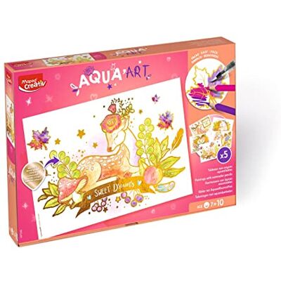 Maped CREATIV Aqua'Art Animali della foresta Attività ad acquerello per bambini Colorare con matite acquerellabili + pennello 5 poster effetto metallico da colorare e personalizzare Adatto Maped CREATIV Aqua'Art Animali della foresta Attività ad acquerello per bambini Colorare con matite acquerellabili + pennello 5 poster effetto metallico da colorare e personalizzare Adatto
