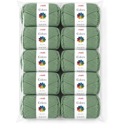 Stafil Colors Set da 10 Gomitoli Colore erba – 10 Gomitoli da 50 g (500 g Totali) – Lana Acrilica per Uncinetto, Maglia, Amigurumi, Crochet e Lavori Creativi Stafil Colors Set da 10 Gomitoli Colore erba – 10 Gomitoli da 50 g (500 g Totali) – Lana Acrilica per Uncinetto, Maglia, Amigurumi, Crochet e Lavori Creativi