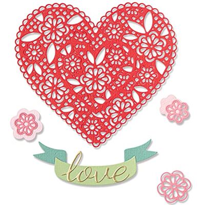 Sizzix Set di Fustelle Thinlits 10PK Doily Heart di Jennifer Ogborn Capitolo 4 2022 Wafer, Plastica Carta, Grey, One Size Sizzix Set di Fustelle Thinlits 10PK Doily Heart di Jennifer Ogborn Capitolo 4 2022 Wafer, Plastica Carta, Grey, One Size