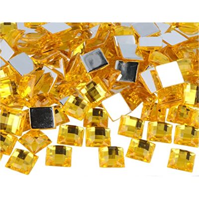 INNSPIRO Gemelli decorativi acrilici quadrati giallo 12 x 12 mm. 500 u. Ca. INNSPIRO Gemelli decorativi acrilici quadrati giallo 12 x 12 mm. 500 u. Ca.