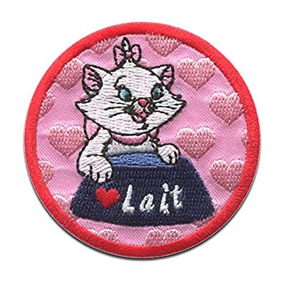 Disney © Gli Aristogatti Lait gatto animale Toppe termoadesive Patch Toppa ricamate, misura: 5,8 x 5,8 cm Disney © Gli Aristogatti Lait gatto animale Toppe termoadesive Patch Toppa ricamate, misura: 5,8 x 5,8 cm