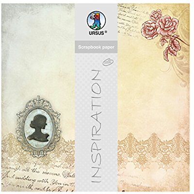 URSUS – Premium Glitter Scrapbook Paper Frozen in Time, ca. 30,5 x 30,5 cm, 5 Fogli URSUS – Premium Glitter Scrapbook Paper Frozen in Time, ca. 30,5 x 30,5 cm, 5 Fogli