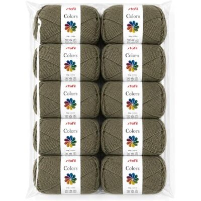 Stafil Colors Set da 10 Gomitoli Colore loden – 10 Gomitoli da 50 g (500 g Totali) – Lana Acrilica per Uncinetto, Maglia, Amigurumi, Crochet e Lavori Creativi Stafil Colors Set da 10 Gomitoli Colore loden – 10 Gomitoli da 50 g (500 g Totali) – Lana Acrilica per Uncinetto, Maglia, Amigurumi, Crochet e Lavori Creativi