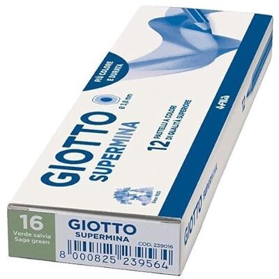 GIOTTO Supermina 12 pz. Pastelli Colore Verde Salvia N. 16 GIOTTO Supermina 12 pz. Pastelli Colore Verde Salvia N. 16