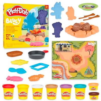 Play-Doh , Coffret Bluey en Camping avec Outils Sur Le thème d'un feu de Camp et pâte à Modeler, Loisirs créatifs pour Enfants, pour Filles et garçons, à partir de 3 Ans Play-Doh , Coffret Bluey en Camping avec Outils Sur Le thème d'un feu de Camp et pâte à Modeler, Loisirs créatifs pour Enfants, pour Filles et garçons, à partir de 3 Ans