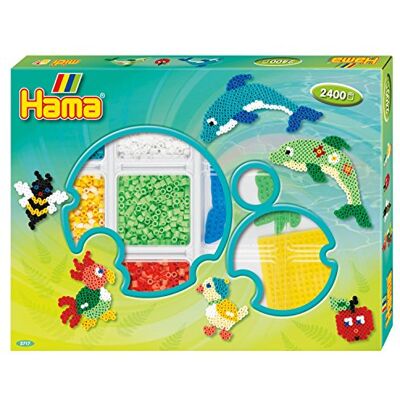 Hama Perline Stirabili Box Set Verde 2400 Pz Pyssla Gioco Creativo PS 06114 Hama Perline Stirabili Box Set Verde 2400 Pz Pyssla Gioco Creativo PS 06114