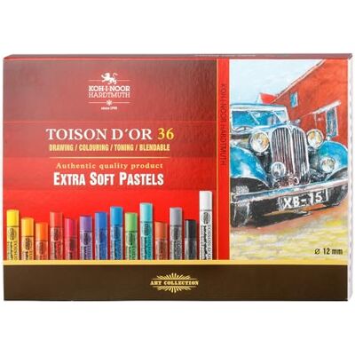 Koh-I-Noor Toison D'or Confezione di 36 pastelli a cera morbidi Koh-I-Noor Toison D'or Confezione di 36 pastelli a cera morbidi