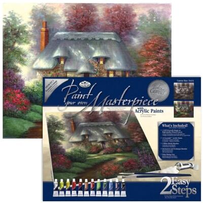 Royal & Langnickel Paint Your Own Masterpiece Kit per pittura, motivo: cottage romantico Royal & Langnickel Paint Your Own Masterpiece Kit per pittura, motivo: cottage romantico