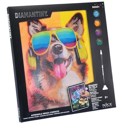 DIAMANTINY Level Up QUADRO Creative Art, Diamond Painting Kit, crea il mosaico Dj Cane DIAMANTINY Level Up QUADRO Creative Art, Diamond Painting Kit, crea il mosaico Dj Cane