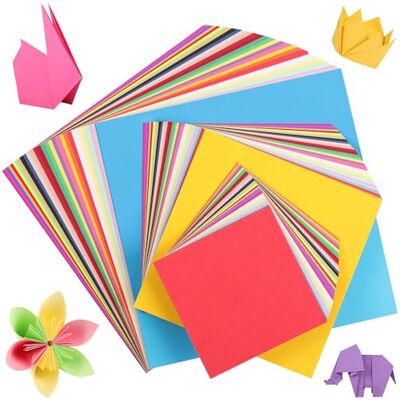 Uncle Paul Insieme Cartone Origami 450 Fogli Tri-Dimensione 10/15/20cm 30 Colori 80gsm Cartone Pieghevole Bilaterale per Artigianato UAP06MX1 Uncle Paul Insieme Cartone Origami 450 Fogli Tri-Dimensione 10/15/20cm 30 Colori 80gsm Cartone Pieghevole Bilaterale per Artigianato UAP06MX1