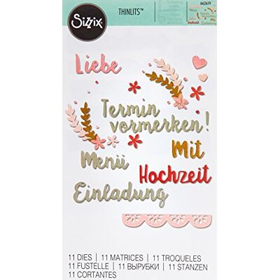 Sizzix Thinlits Fustella, Hochzeit (Matrimonio) Sizzix Thinlits Fustella, Hochzeit (Matrimonio)