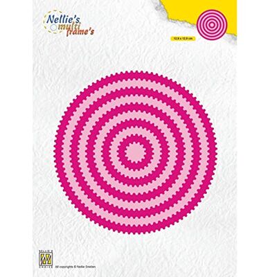 Nellie's Choice Circolo, 10 Fustelle Multi Cornice, 12.9 x 12.9 cm, per Creare Biglietti, Natale, Scrapbooking, Fai da Te, DIY, Rosa, 129x129mm Nellie's Choice Circolo, 10 Fustelle Multi Cornice, 12.9 x 12.9 cm, per Creare Biglietti, Natale, Scrapbooking, Fai da Te, DIY, Rosa, 129x129mm