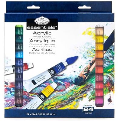Royal & Langnickel Royal Langnickel Confezione da 18 colori acrilici da 21 ml Royal & Langnickel Royal Langnickel Confezione da 18 colori acrilici da 21 ml