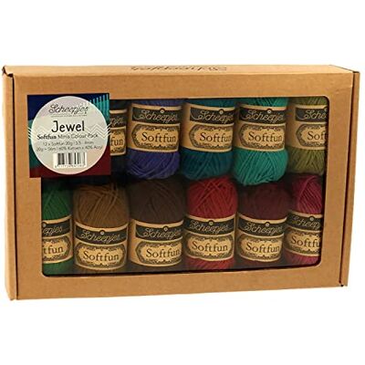 De Bondt - Softfun Jewel Yarn - Bundle Colori - 12x20g - Filo De Bondt - Softfun Jewel Yarn - Bundle Colori - 12x20g - Filo