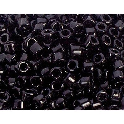 TOHO Perline giapponesi Cilindro Treasure Opaco Nero 1,8 mm.11/0 100 gr. TOHO Perline giapponesi Cilindro Treasure Opaco Nero 1,8 mm.11/0 100 gr.