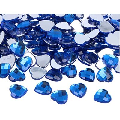 INNSPIRO Gemelli decorativi acrilici cuore blu 14 x 14 mm. 500 u.Ca. INNSPIRO Gemelli decorativi acrilici cuore blu 14 x 14 mm. 500 u.Ca.