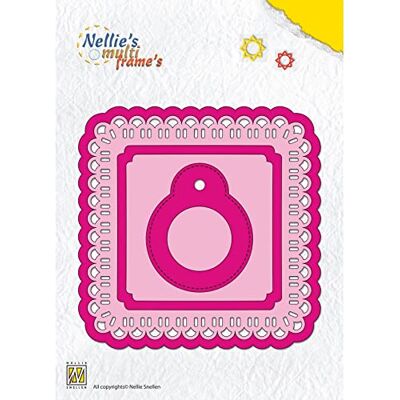 Nellie's Choice Etichette e Tag, 6 Fustelle Multi Cornice, 11 x 11 cm, per Natale, Regali, Scrapbooking, Fai da Te, DIY, Rosa Nellie's Choice Etichette e Tag, 6 Fustelle Multi Cornice, 11 x 11 cm, per Natale, Regali, Scrapbooking, Fai da Te, DIY, Rosa
