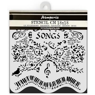 Stamperia Spessi stencil per album di ritagli, album, card, bullet journals, e molto, materiale flessibile, facile da pulire, perfetto per hobby, artigianato e regali Stamperia Spessi stencil per album di ritagli, album, card, bullet journals, e molto, materiale flessibile, facile da pulire, perfetto per hobby, artigianato e regali