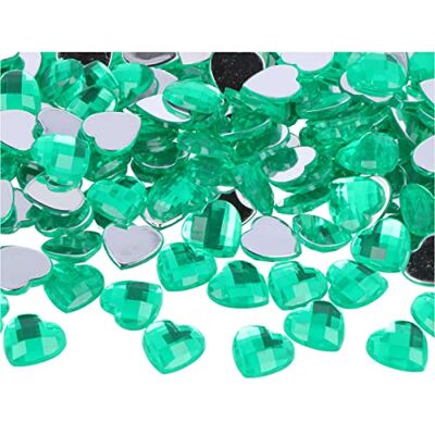 INNSPIRO Gemelli decorativi acrilici cuore verde 14 x 14 mm. 500 u.Ca. INNSPIRO Gemelli decorativi acrilici cuore verde 14 x 14 mm. 500 u.Ca.