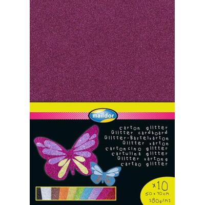 Clairefontaine Pacco da 10 fogli di cartoncino con glitter 50x70 cm 200g, Colori Assortiti Clairefontaine Pacco da 10 fogli di cartoncino con glitter 50x70 cm 200g, Colori Assortiti
