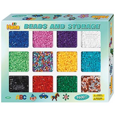 Hama Beads 9,600 perline e vano portaoggetti Hama Beads 9,600 perline e vano portaoggetti