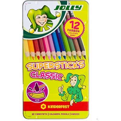 JOLLY CONFEZIONE 12 MATITE COLORATE KINDERFEST JOLLY CONFEZIONE 12 MATITE COLORATE KINDERFEST