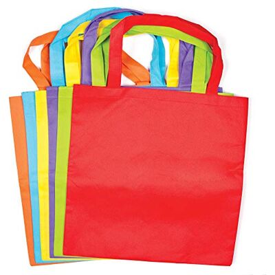 Baker Ross Borse da Spalla Colorate in Tessuto per Bambini e Adulti da Decorare e Personalizzare (Confezione da 6), Colori Assortiti Baker Ross Borse da Spalla Colorate in Tessuto per Bambini e Adulti da Decorare e Personalizzare (Confezione da 6), Colori Assortiti