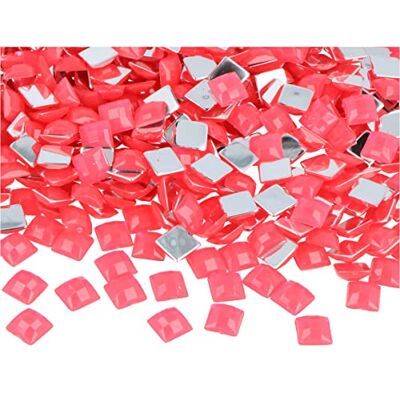 INNSPIRO Gemelli decorativi acrilici quadrati rosa fluo 8 x 8 mm. 2000 u.Ca. INNSPIRO Gemelli decorativi acrilici quadrati rosa fluo 8 x 8 mm. 2000 u.Ca.