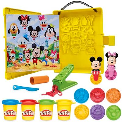 Play-Doh Disney Junior Crée Une Histoire, Coffret de pâte à Modeler portatif, Loisirs créatifs, Jouets préscolaires pour Enfants, dès 2 Ans, Gelb, Blau, Rot Play-Doh Disney Junior Crée Une Histoire, Coffret de pâte à Modeler portatif, Loisirs créatifs, Jouets préscolaires pour Enfants, dès 2 Ans, Gelb, Blau, Rot