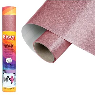 SISER EasyPSV Glitter Vinile Adesivo Permanente Glitterato Rose Gold 150 x 30 cm, Per Personalizzare Oggetti e Superfici Rigide, Compatibile Con Plotter Da Taglio SISER EasyPSV Glitter Vinile Adesivo Permanente Glitterato Rose Gold 150 x 30 cm, Per Personalizzare Oggetti e Superfici Rigide, Compatibile Con Plotter Da Taglio