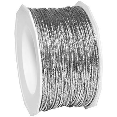 Morex 1318/50 – 631 Stretch Cord Polyester Ribbon, 50 YD, Silver Morex 1318/50 – 631 Stretch Cord Polyester Ribbon, 50 YD, Silver