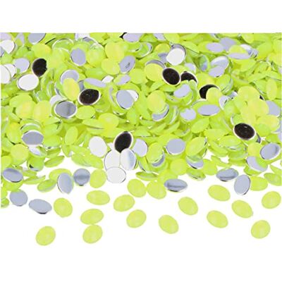 INNSPIRO Gemelli decorativi acrilici ovali giallo fluo 6 x 8 mm. 5000 u.Ca. INNSPIRO Gemelli decorativi acrilici ovali giallo fluo 6 x 8 mm. 5000 u.Ca.