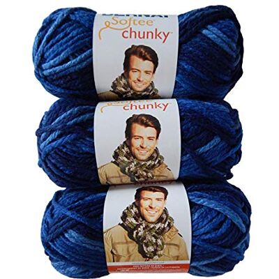 Bernat Softee Chunky ombre- confezione da 3 palline – 80 g ciascuna sfera – denim ombre Bernat Softee Chunky ombre- confezione da 3 palline – 80 g ciascuna sfera – denim ombre