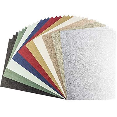 ideen mit herz Cartone effetto "Oslo", DIN A4, 230 g/m², per bricolage in rilievo, 10 colori, 30 fogli ideen mit herz Cartone effetto "Oslo", DIN A4, 230 g/m², per bricolage in rilievo, 10 colori, 30 fogli