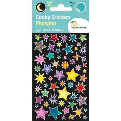 Maildor ADESIVI 3D Cooky confezione da 10 fogli 12x8 cm Fosforescenti- 570 adesivi stelle Maildor ADESIVI 3D Cooky confezione da 10 fogli 12x8 cm Fosforescenti- 570 adesivi stelle