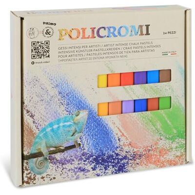 PRIMO Hobby & Professional Gessi Colorati Carta e Superfici Porose, Colori per Artisti Coprenti Pastosi, Pastelli Colorati Acquerellabili Sfumabili per Cartoleria Lavoretti Creativi Hobby Street Art PRIMO Hobby & Professional Gessi Colorati Carta e Superfici Porose, Colori per Artisti Coprenti Pastosi, Pastelli Colorati Acquerellabili Sfumabili per Cartoleria Lavoretti Creativi Hobby Street Art