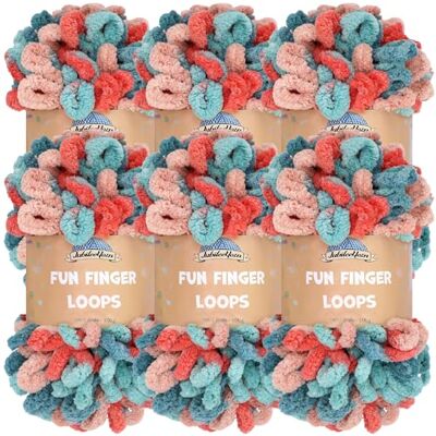 BambooMN JubileeYarn Fun Finger Loops Yarn Jumbo poliestere 100 g/matassa Hypnos 6 matasse BambooMN JubileeYarn Fun Finger Loops Yarn Jumbo poliestere 100 g/matassa Hypnos 6 matasse