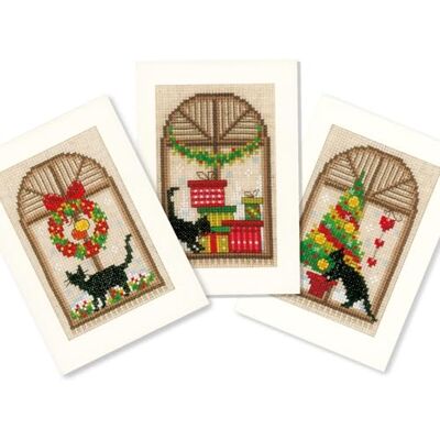 Vervaco Kit Punto Croce Contato Atmosfera Natalizia Set da 3 Biglietti con Finestra per Punto Croce 10,5 x 15 cm Set Fai da Te Creativo Adulti Ricamate Accessori per Lavoretti Creativi Vervaco Kit Punto Croce Contato Atmosfera Natalizia Set da 3 Biglietti con Finestra per Punto Croce 10,5 x 15 cm Set Fai da Te Creativo Adulti Ricamate Accessori per Lavoretti Creativi